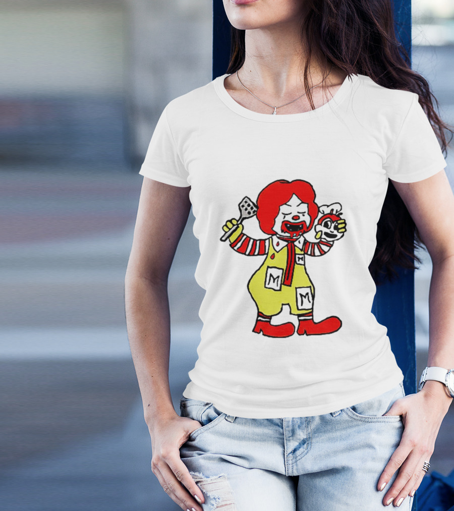Mcdonalds X Jollibee Horror Crossover Halloween Mashup Character T-Shirt