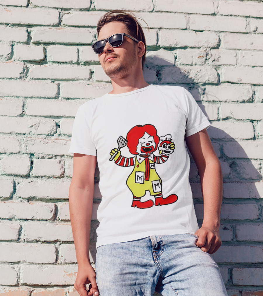 Mcdonalds X Jollibee Horror Crossover Halloween Mashup Character T-Shirt
