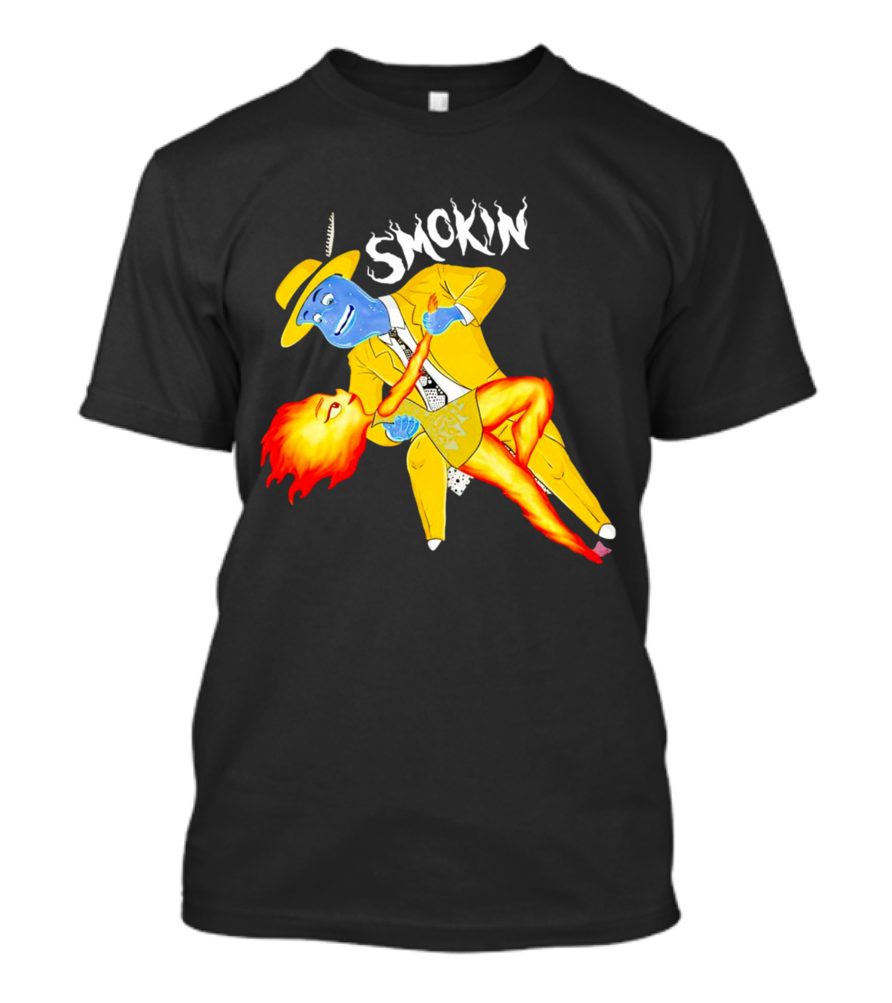 Smokin Ember Lumen Dancing With Lake Ripple In Yellow Suit T-Shirt