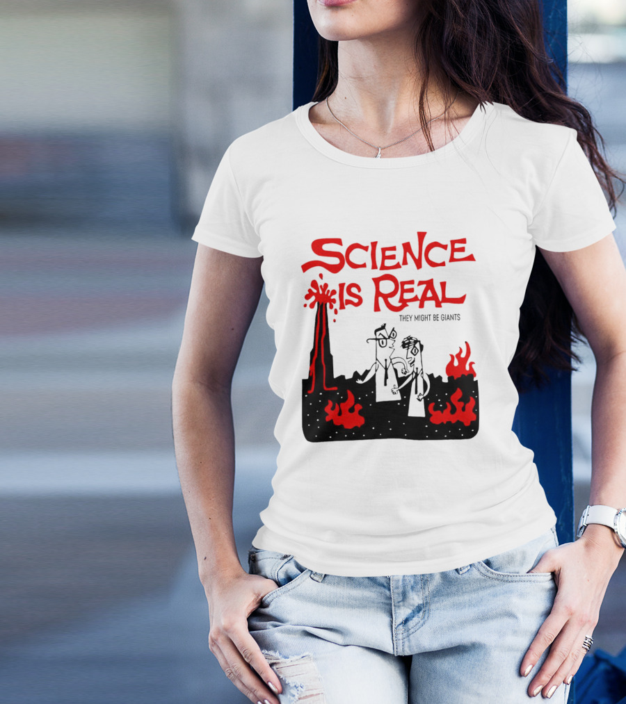 Science Is Real They Might Be Giants Lava Cartoon T-Shirt