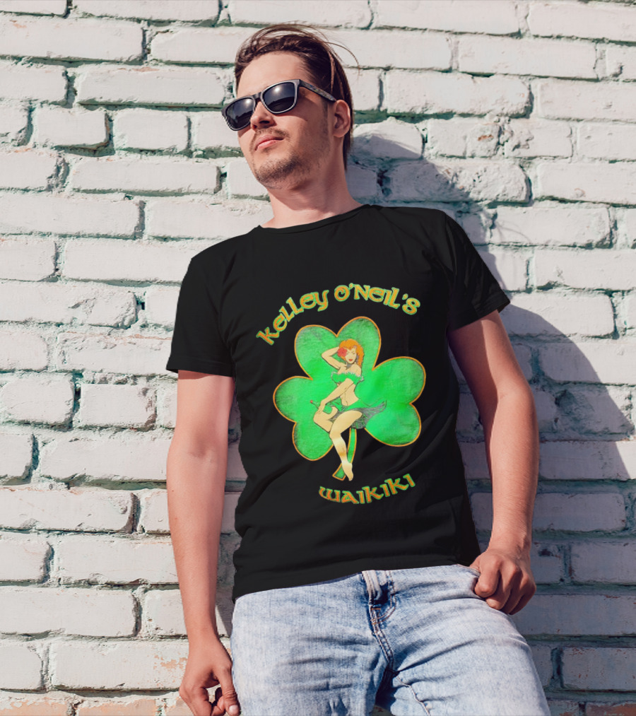 Kelley O'Neil's Waikiki Shamrock Pin-Up Girl T-Shirt