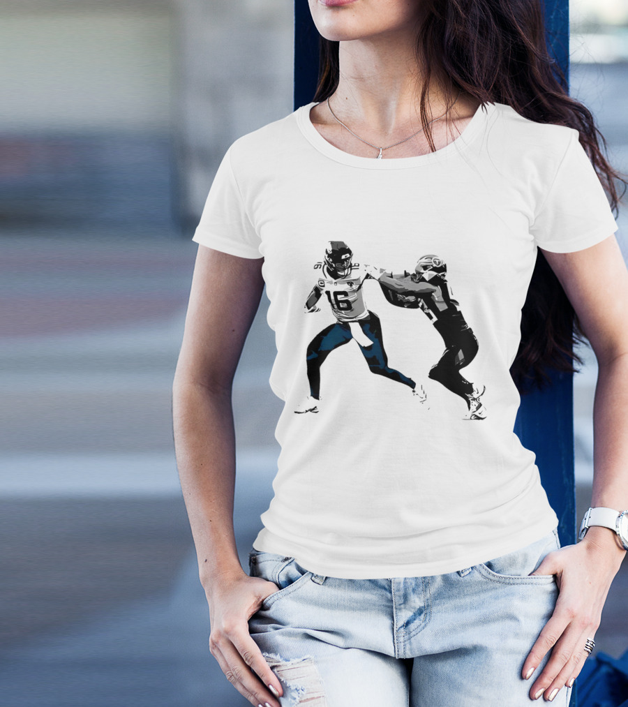 The Stiff Arm Football Move Iconography T-Shirt
