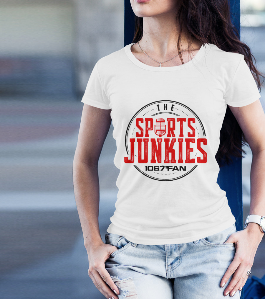 The Sports Junkies 106.7 Fan Radio Mic T-Shirt