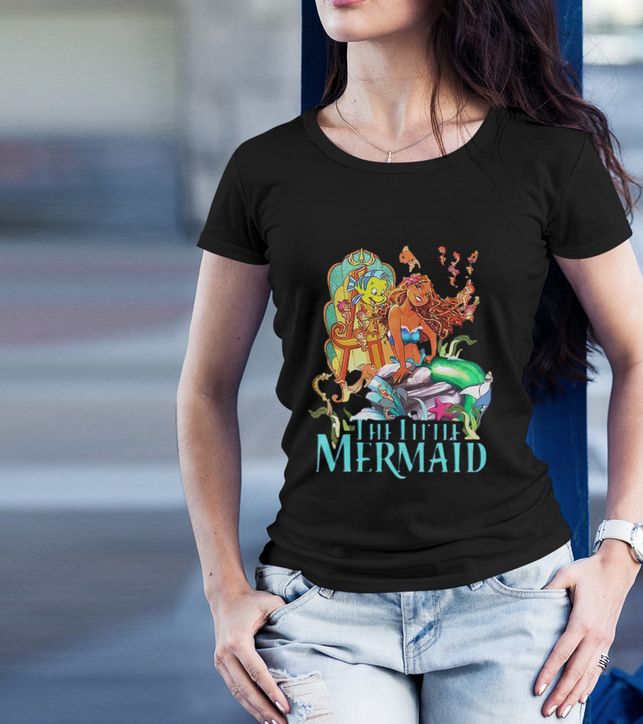 Disney The Little Mermaid Ariel And Friends Vibrant T-Shirt