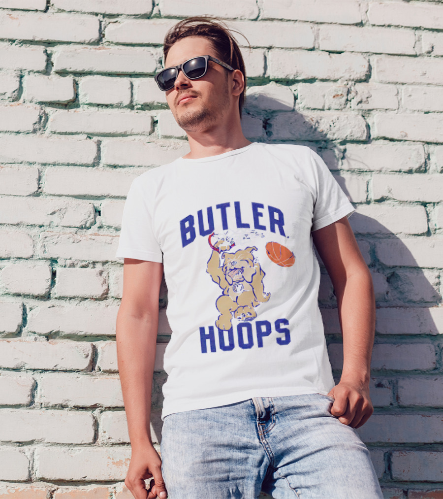 Butler Hoops Dunking Mascot Basketball Bulldawg T-Shirt