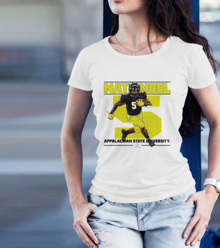 Nathaniel Noel Appalachian State University Football Number 5 T-Shirt