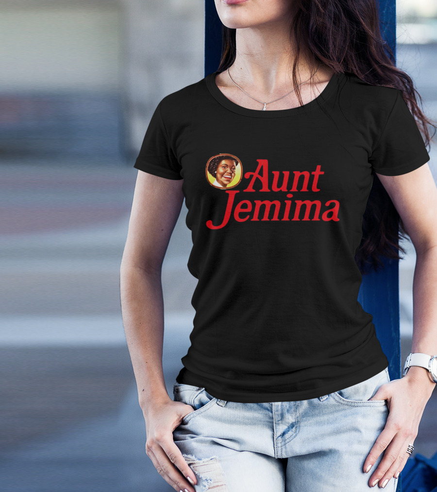 Aunt Jemima Retro Logo Red Text ón T-Shirt