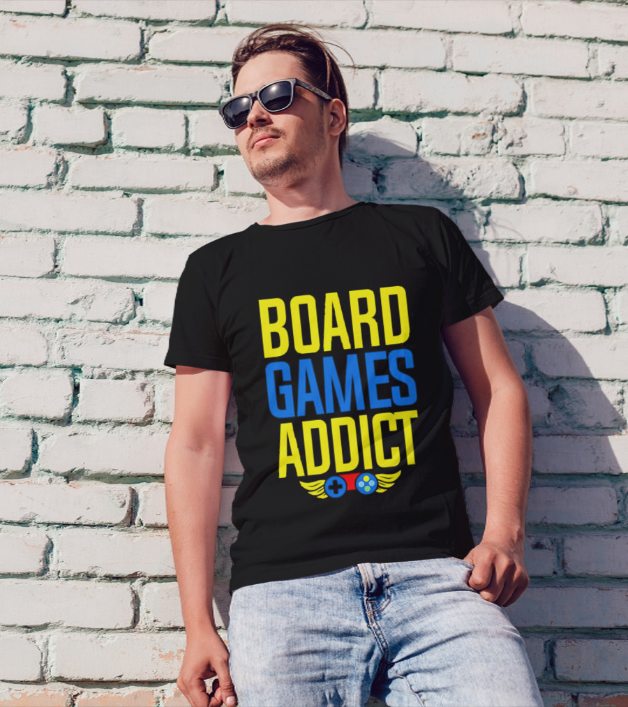 BOARD GAMES ADDICT CONTROLLER WINGS T-Shirt