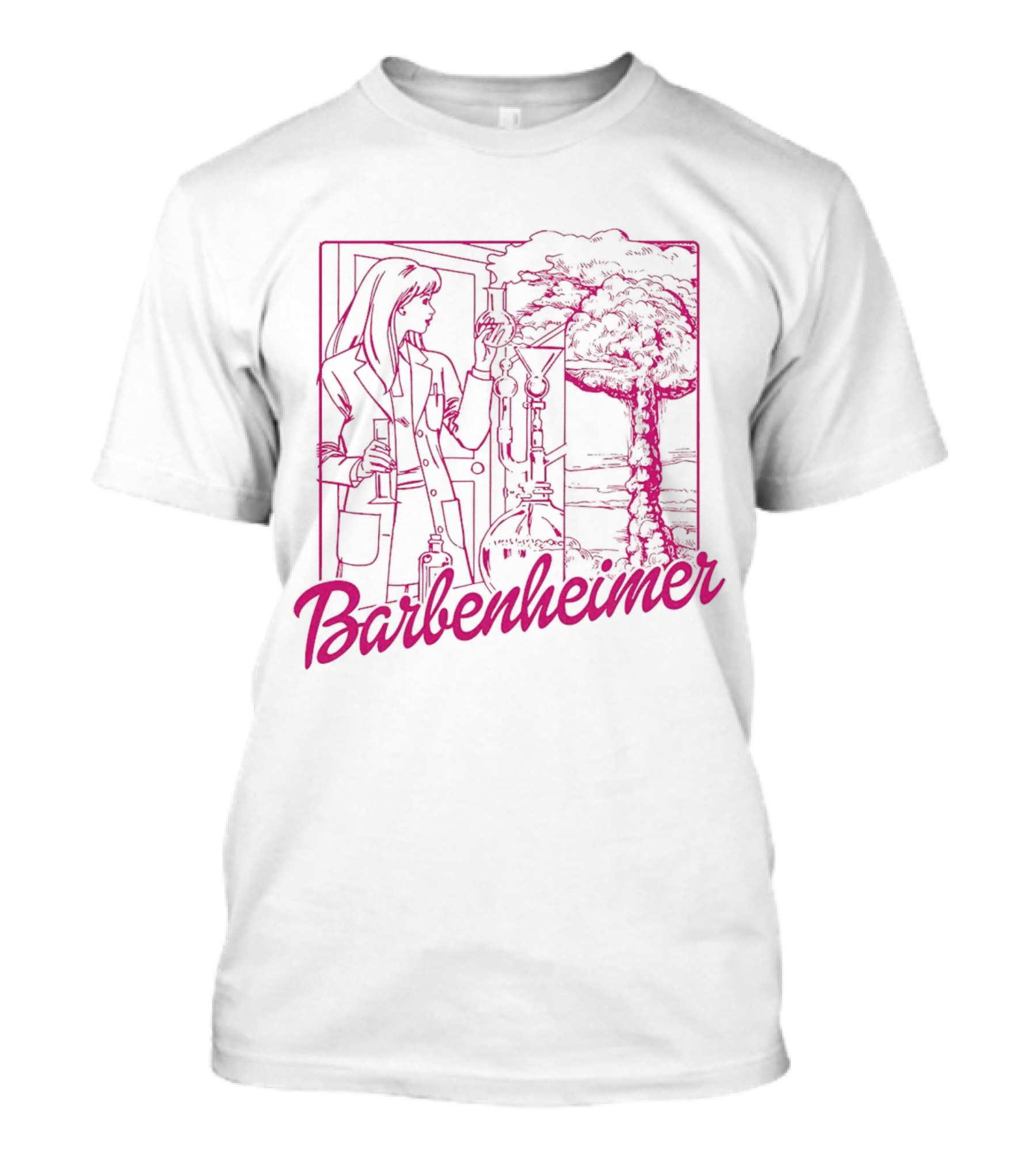 Barbenheimer Scientist And Explosion Scene T-Shirt
