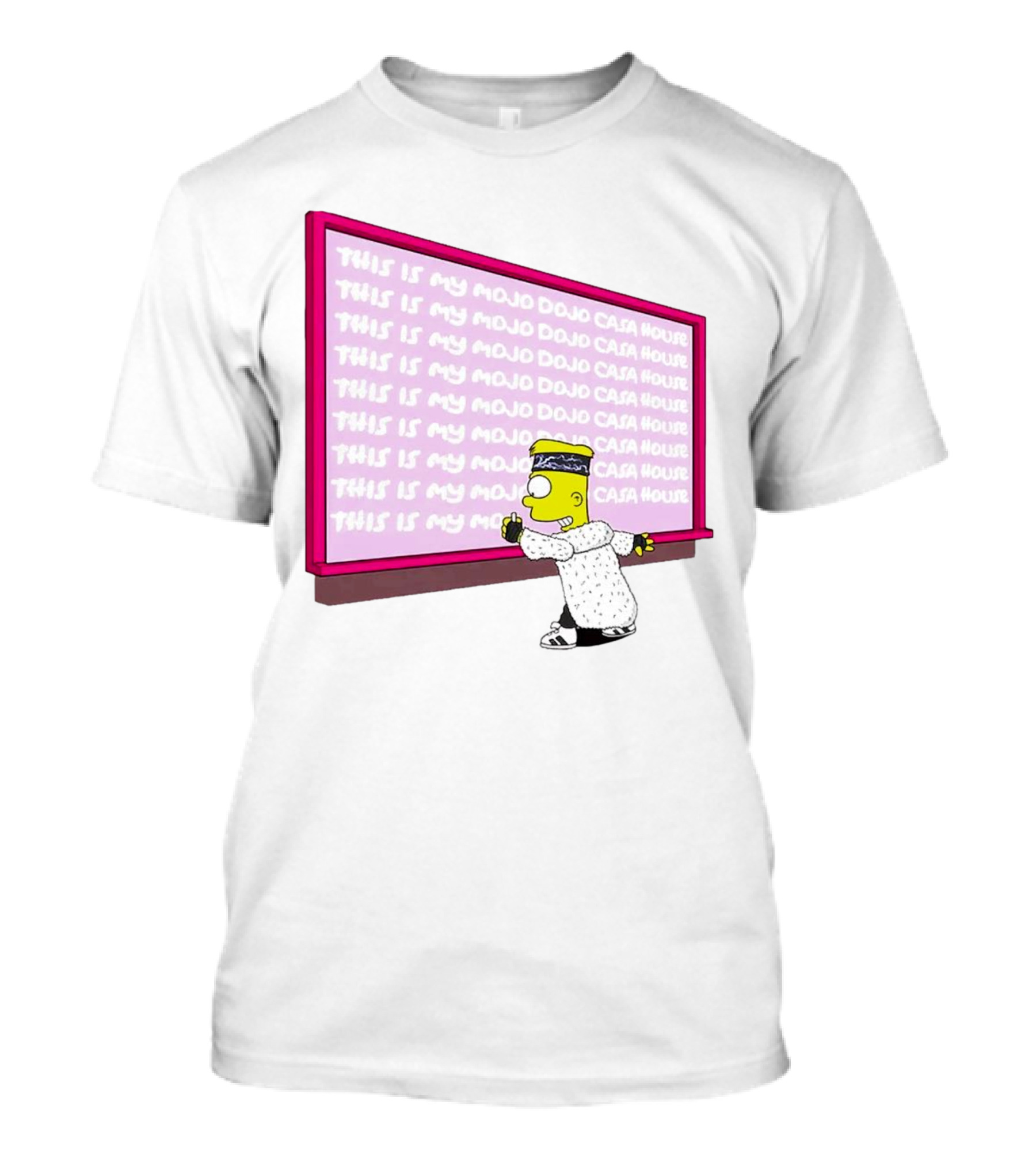 The Simpsons This Is My Mojo Dojo Casa House Bart Simpson Chalkboard Scene T-Shirt