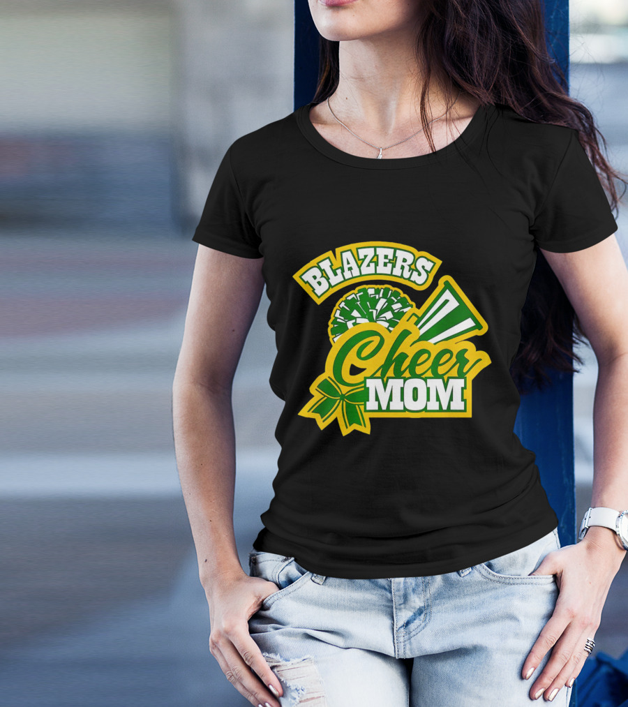 Blazers Cheer Mom Pom Pom And Megaphone Enthusiast T-Shirt