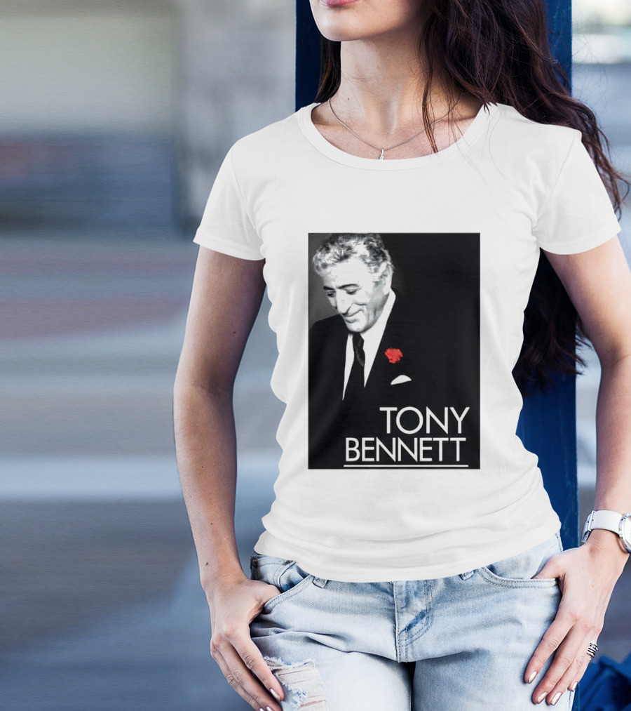 Tony Bennett Thank You For The Memories With Red Rose T-Shirt
