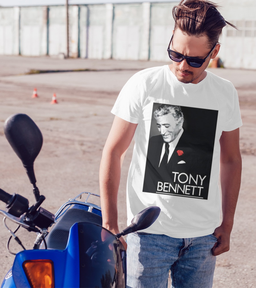 Tony Bennett Thank You For The Memories With Red Rose T-Shirt