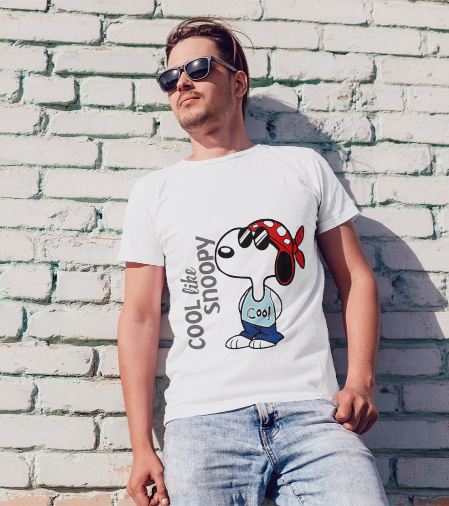Cool Like Snoopy Sunglasses Bandana Tank Top T-Shirt