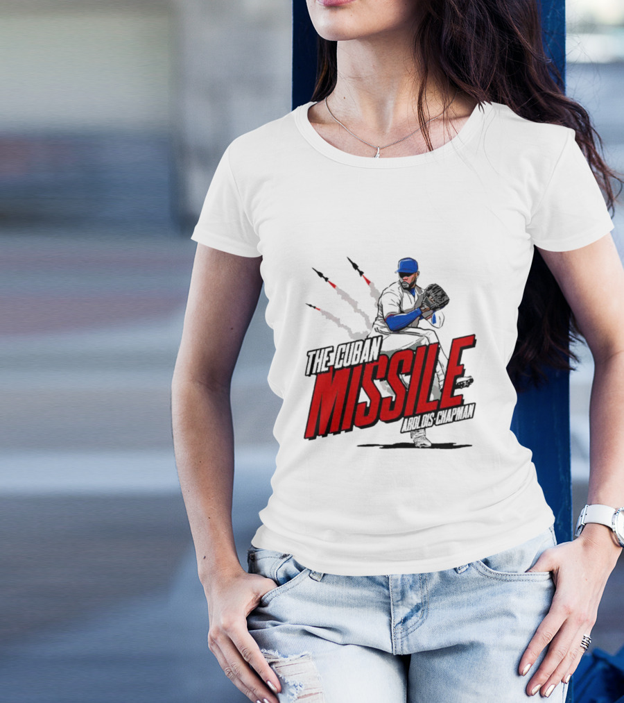 Aroldis Chapman The Cuban Missile Texas MLBPA T-Shirt