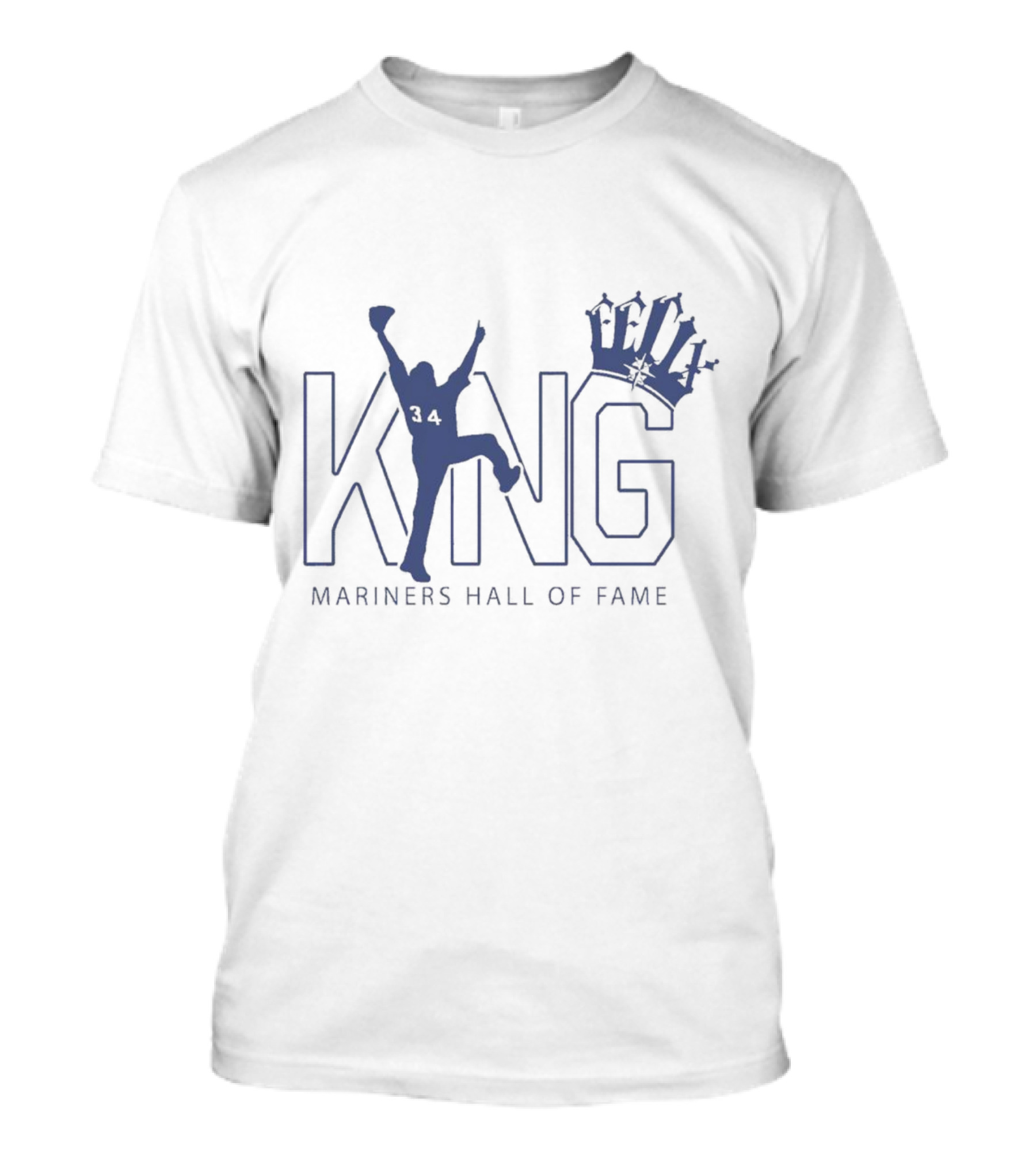 Félix Hernández Mariners Hall Of Fame King 34 T-Shirt