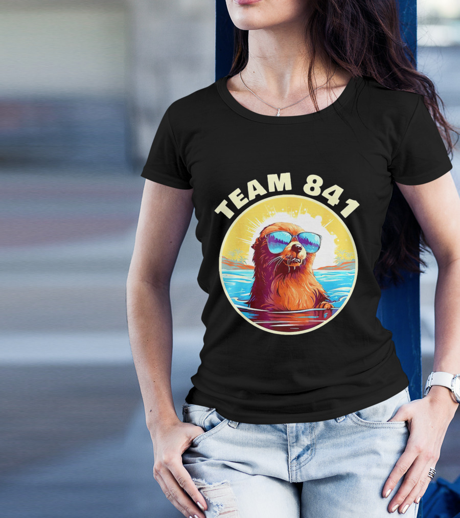 Team 841 Surfing Otter My Way California Sea Otter T-Shirt