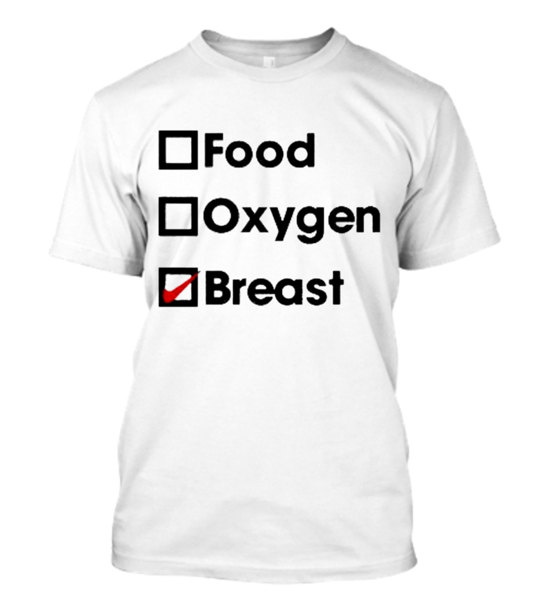 Food Oxygen Breast Checkmark T-Shirt