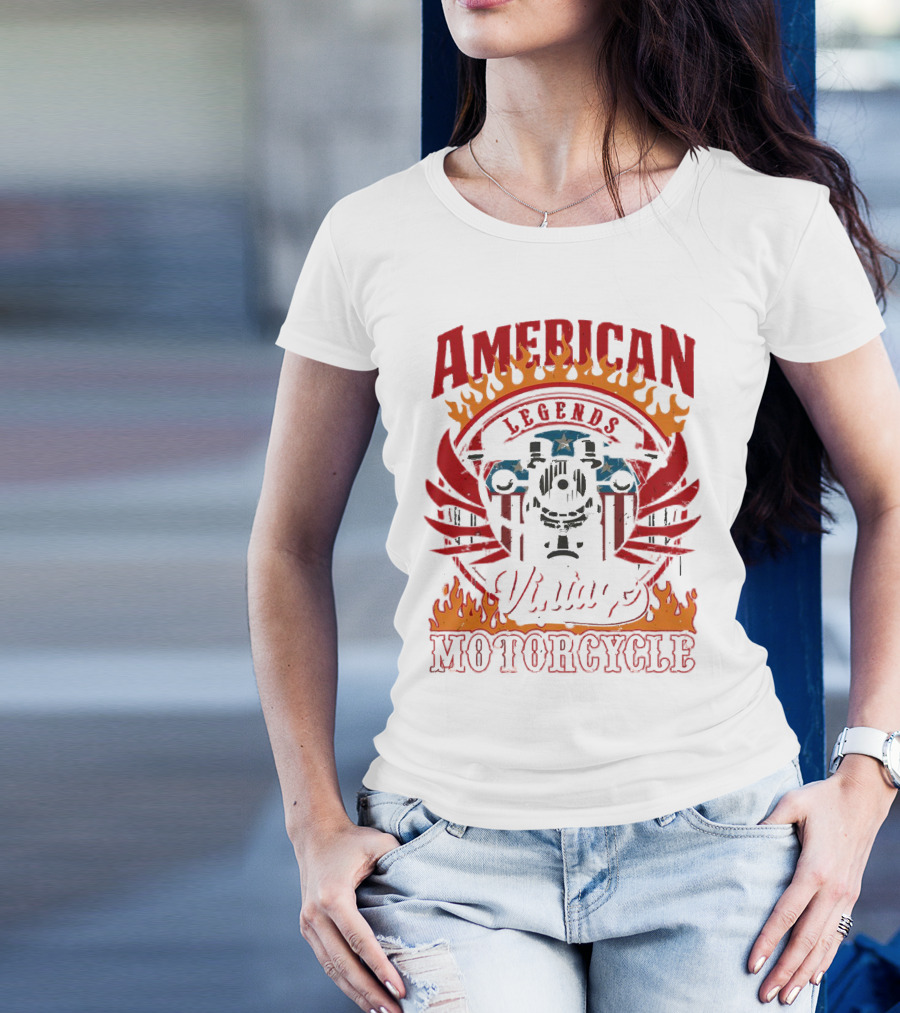 American Legends Vintage Motorcycle T-Shirt