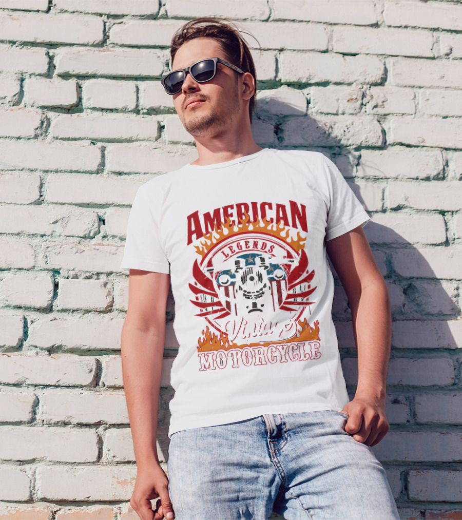 American Legends Vintage Motorcycle T-Shirt