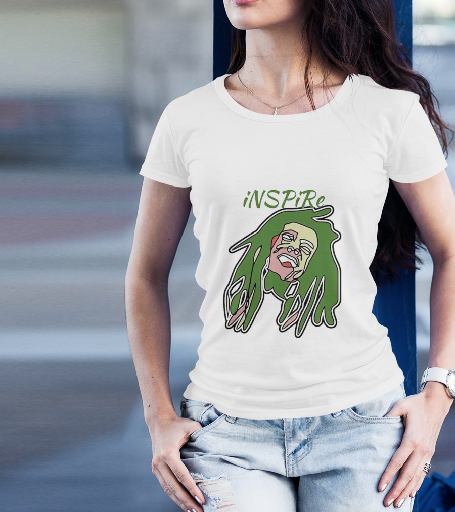 Bob Marley Inspire INSPiRe Green Hair T-Shirt