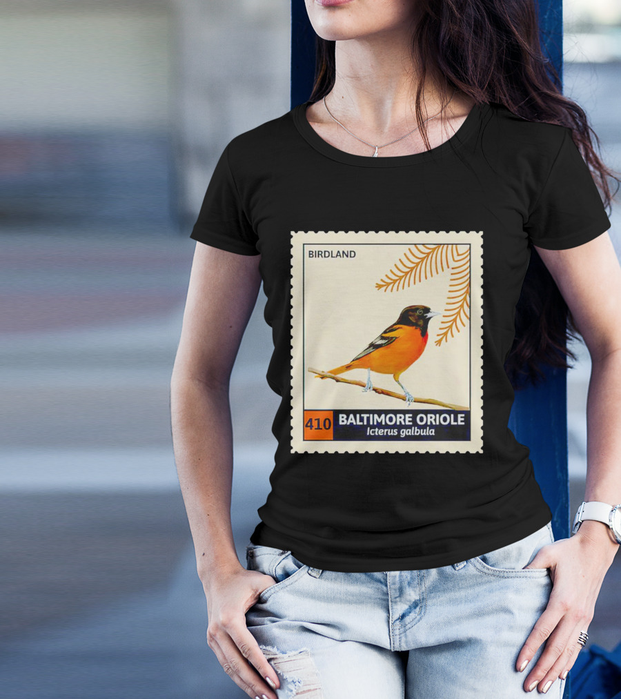 BIRDLAND 410 BALTIMORE ORIOLE Icterus Galbula T-Shirt