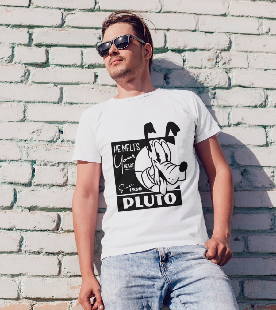 Pluto He Melts Your Heart Since 1930 T-Shirt