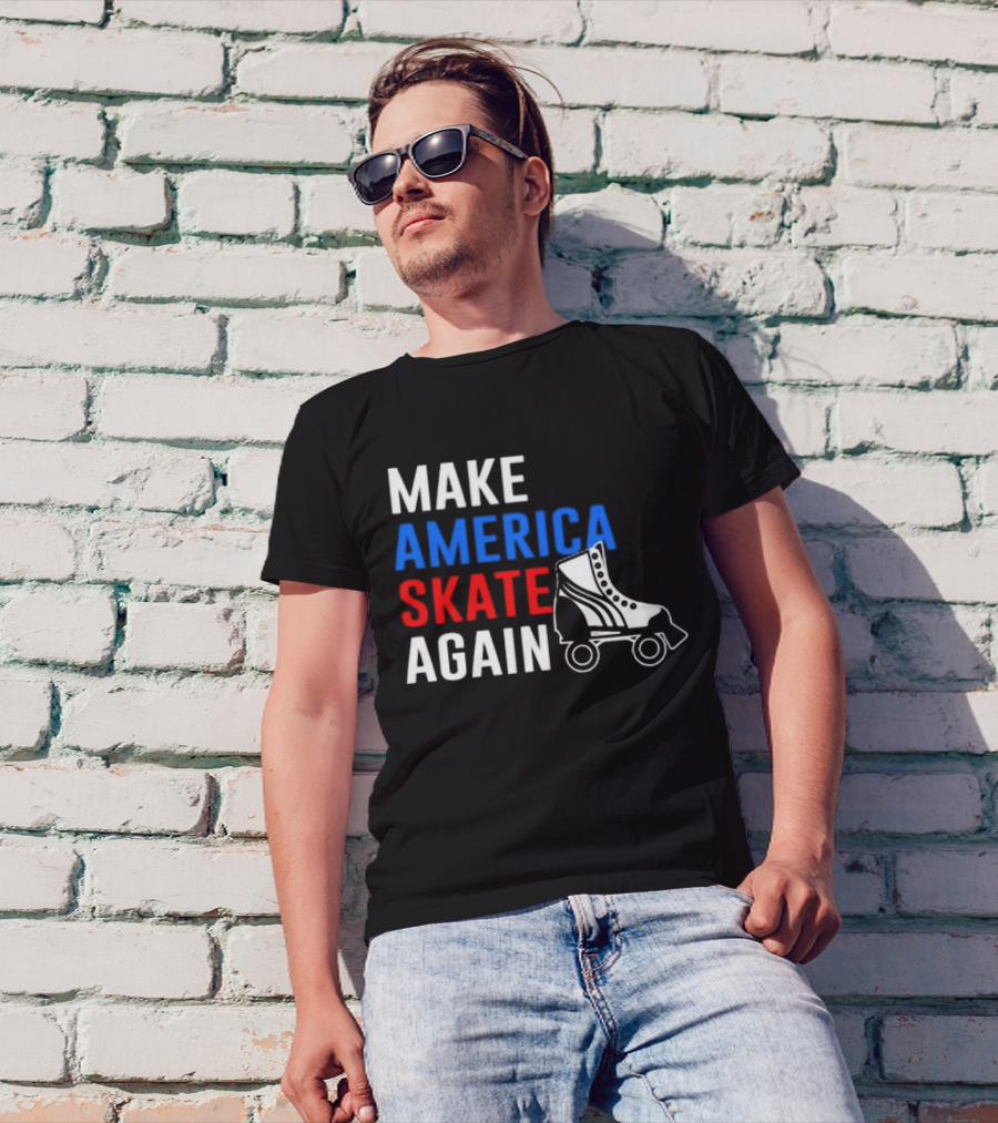 MAKE AMERICA SKATE AGAIN Roller Skate T-Shirt