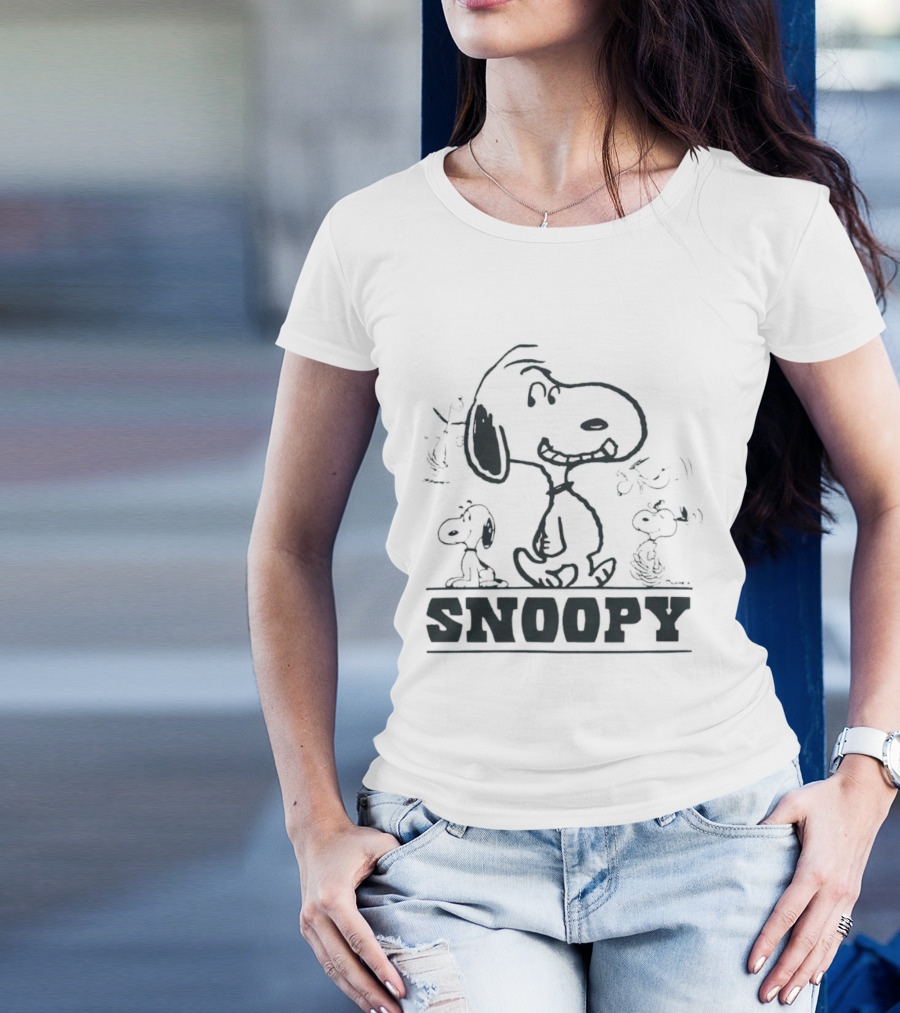Peanuts Snoopy Sketch Montage T-Shirt