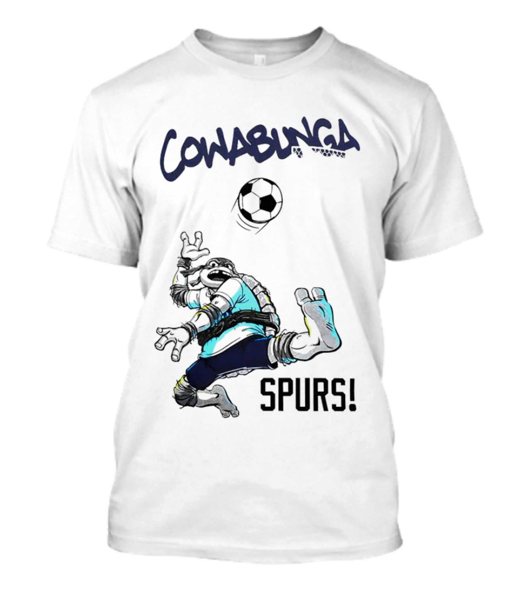 Cowabunga Soccer Spurs X Teenage Mutant Ninja Turtles T-Shirt