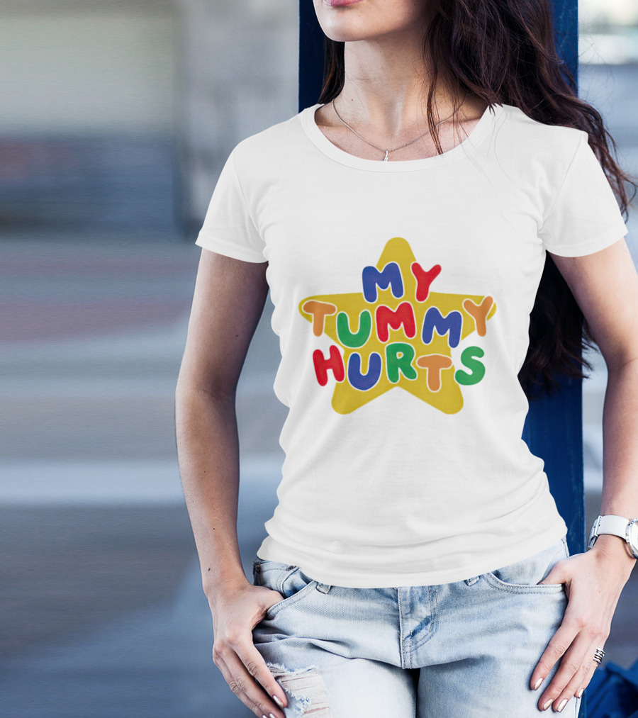 My Tummy Hurts Colorful Star T-Shirt