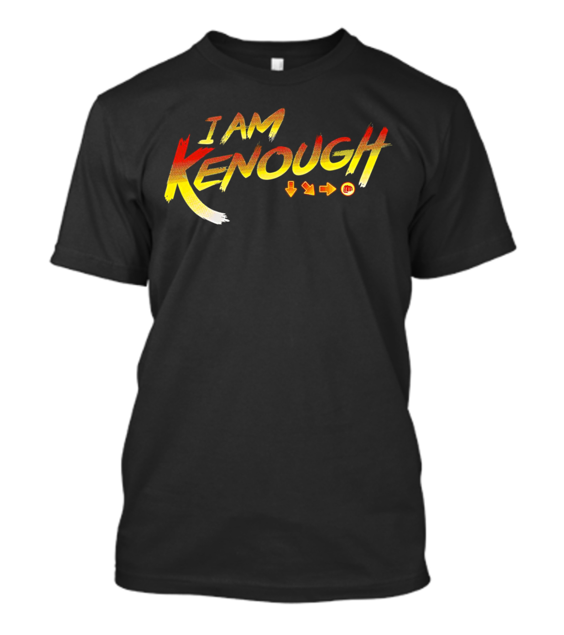 Ken Masters Street Fighter X Barbie’s Own Ken I Am Kenough With Game Control Symbols T-Shirt
