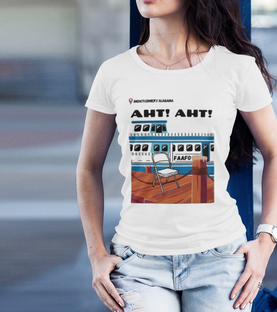 Montgomery Alabama AHT AHT FAAFO Brawl Chair Boat Scene T-Shirt