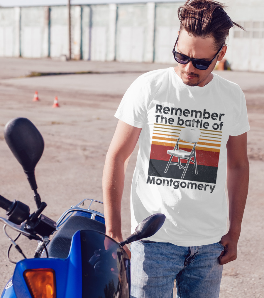 Remember The Battle Of Montgomery Vintage Chair Retro Lines T-Shirt