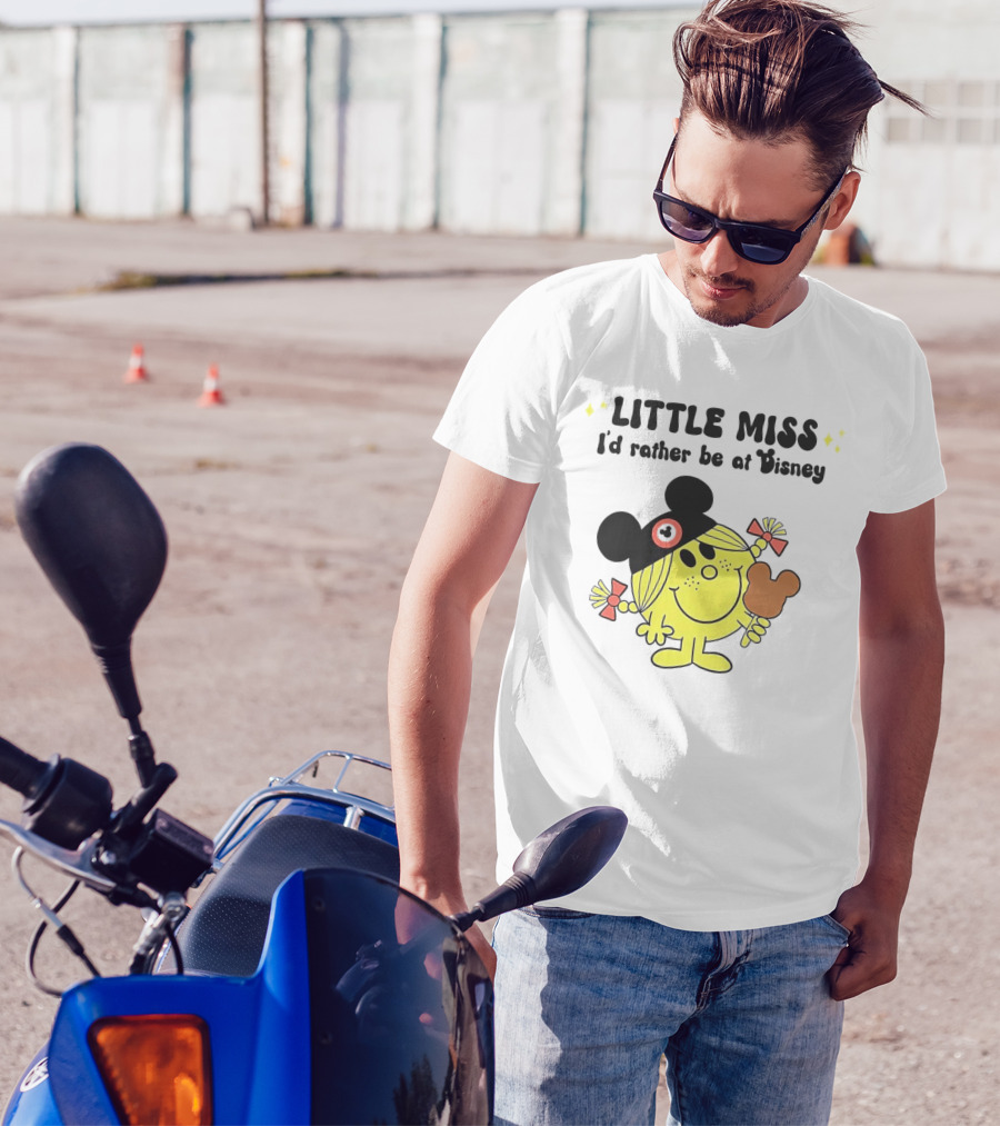 Little Miss I'd Rather Be At Disney With Mickey Ears And Treat T-Shirt
