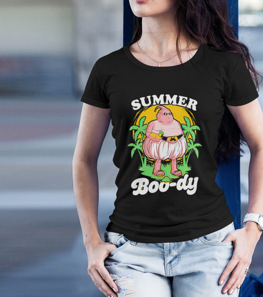 Summer Boo-dy Majin Buu Beach Vibes Palms Sun Fun T-Shirt