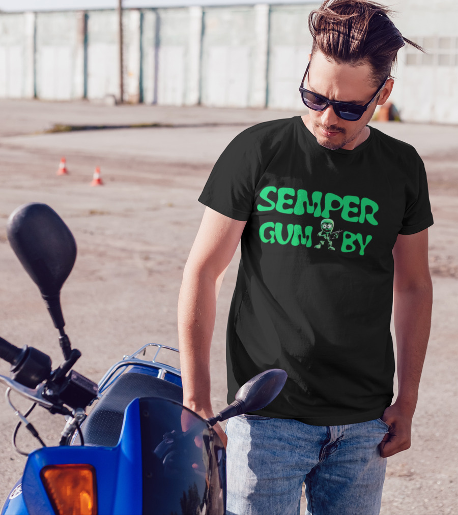 Semper Gum-by Military Cartoon Mashup T-Shirt