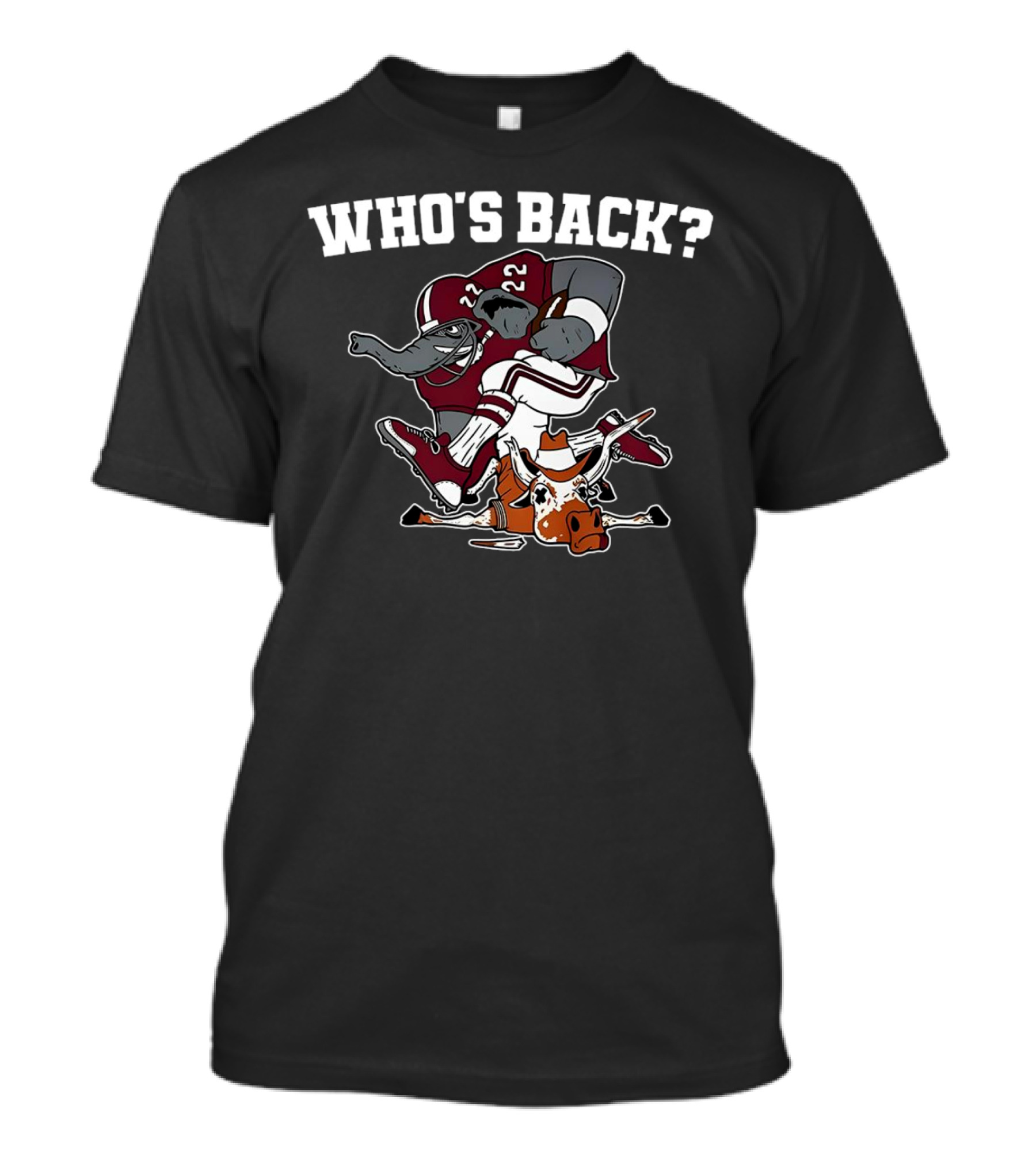 Who's Back Texas Longhorn Vs. Alabama Crimson Tide Football Showdown T-Shirt