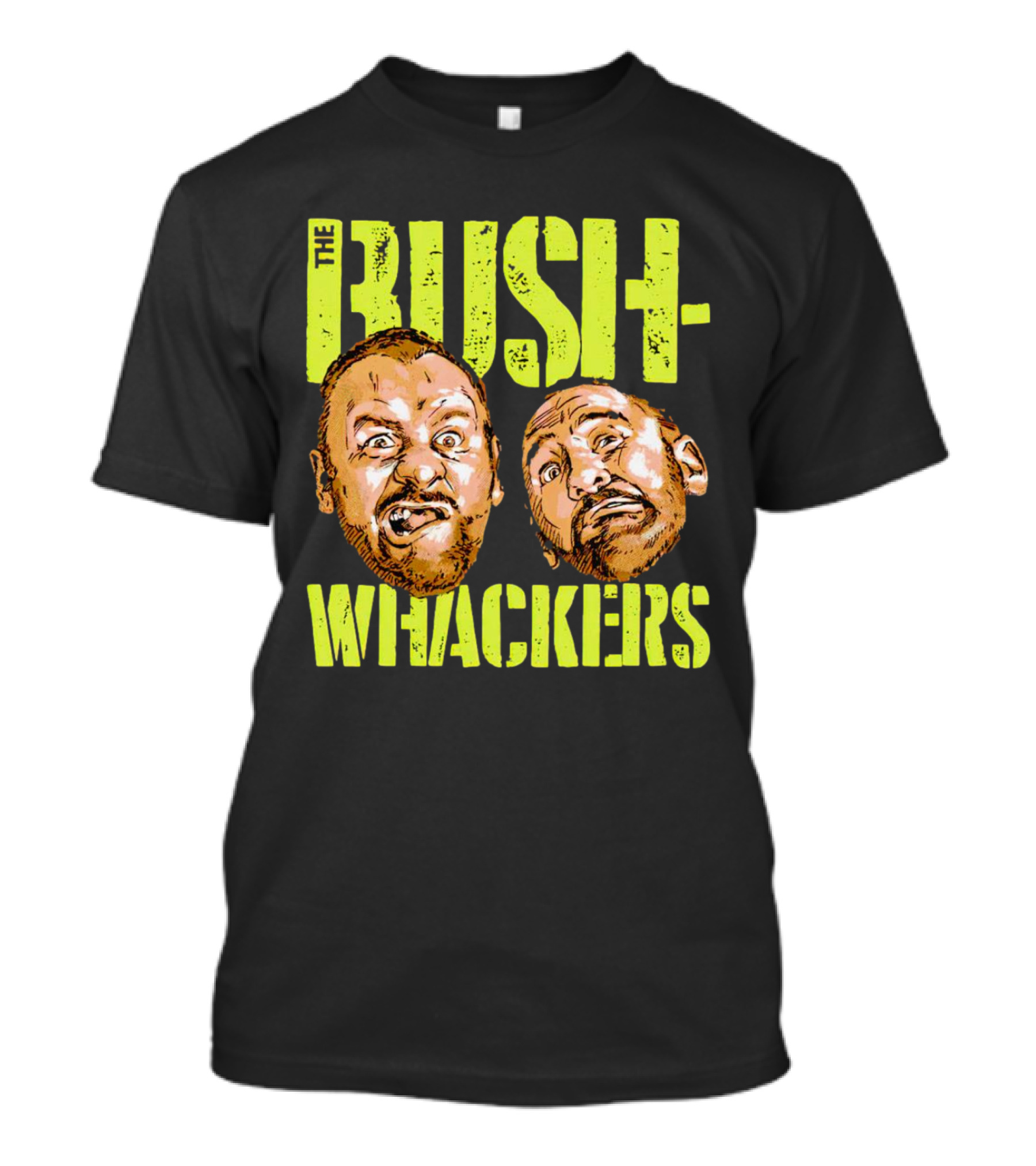 The Bushwhackers Wrestling Legends Bold Retro Faces T-Shirt