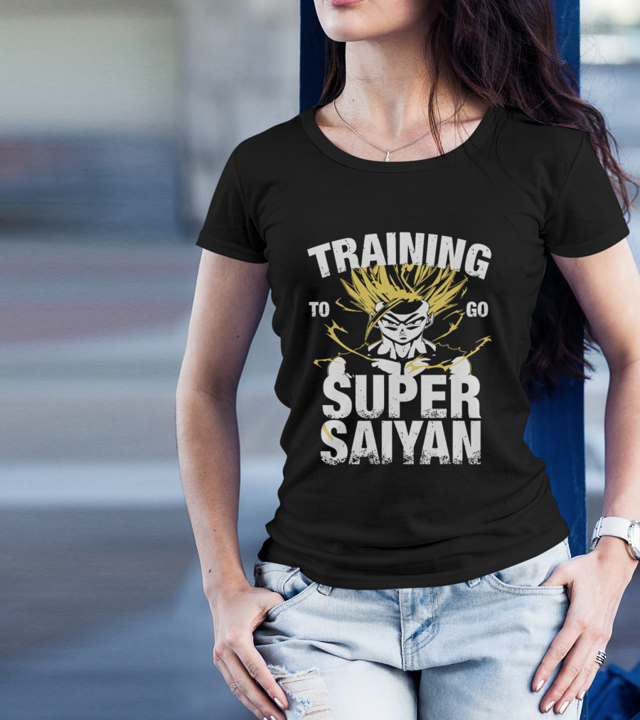 Training To Go Super Saiyan Gohan Anime Power Level Transformation T-Shirt