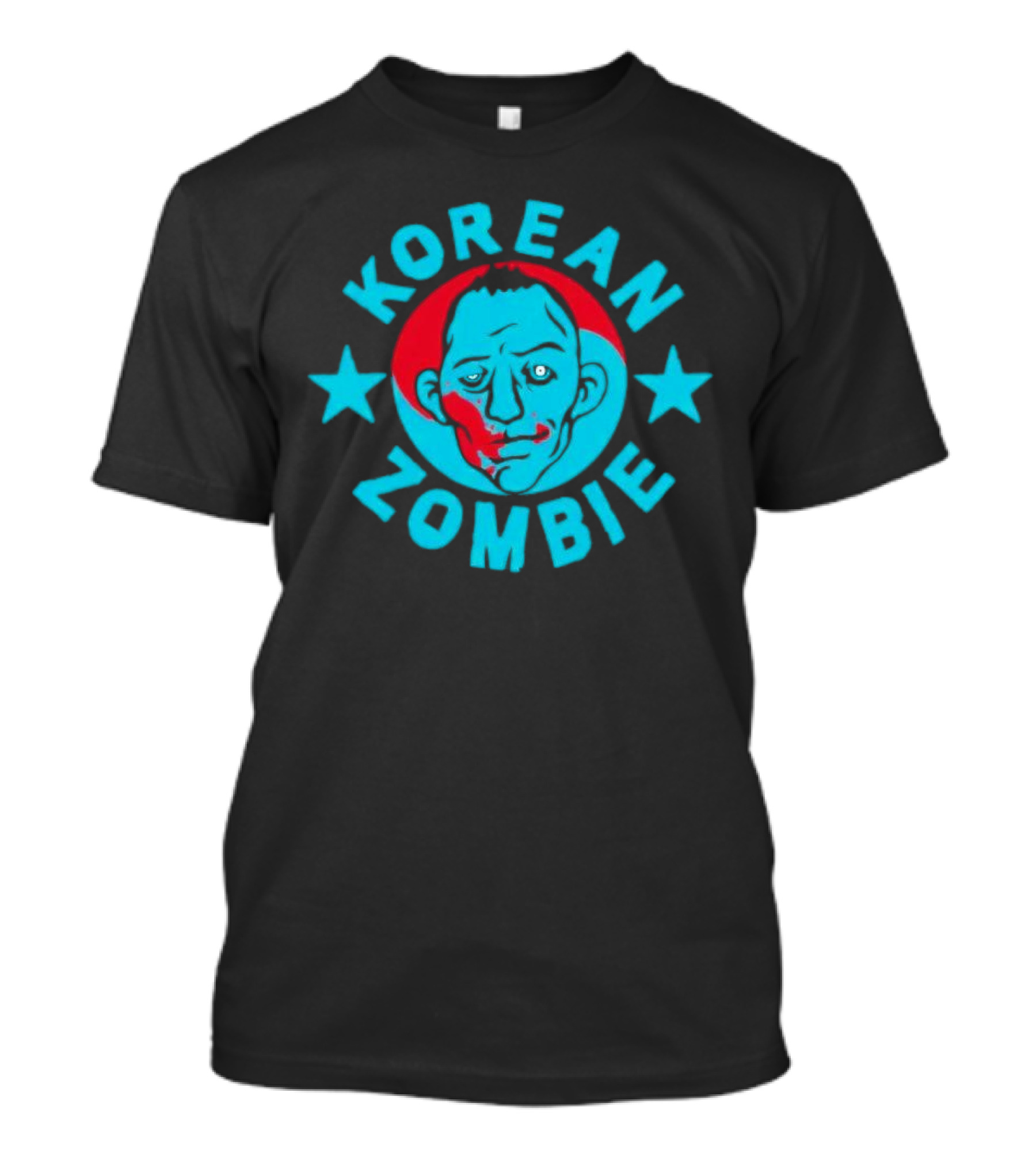 Korean Zombie Red And Blue Star T-Shirt