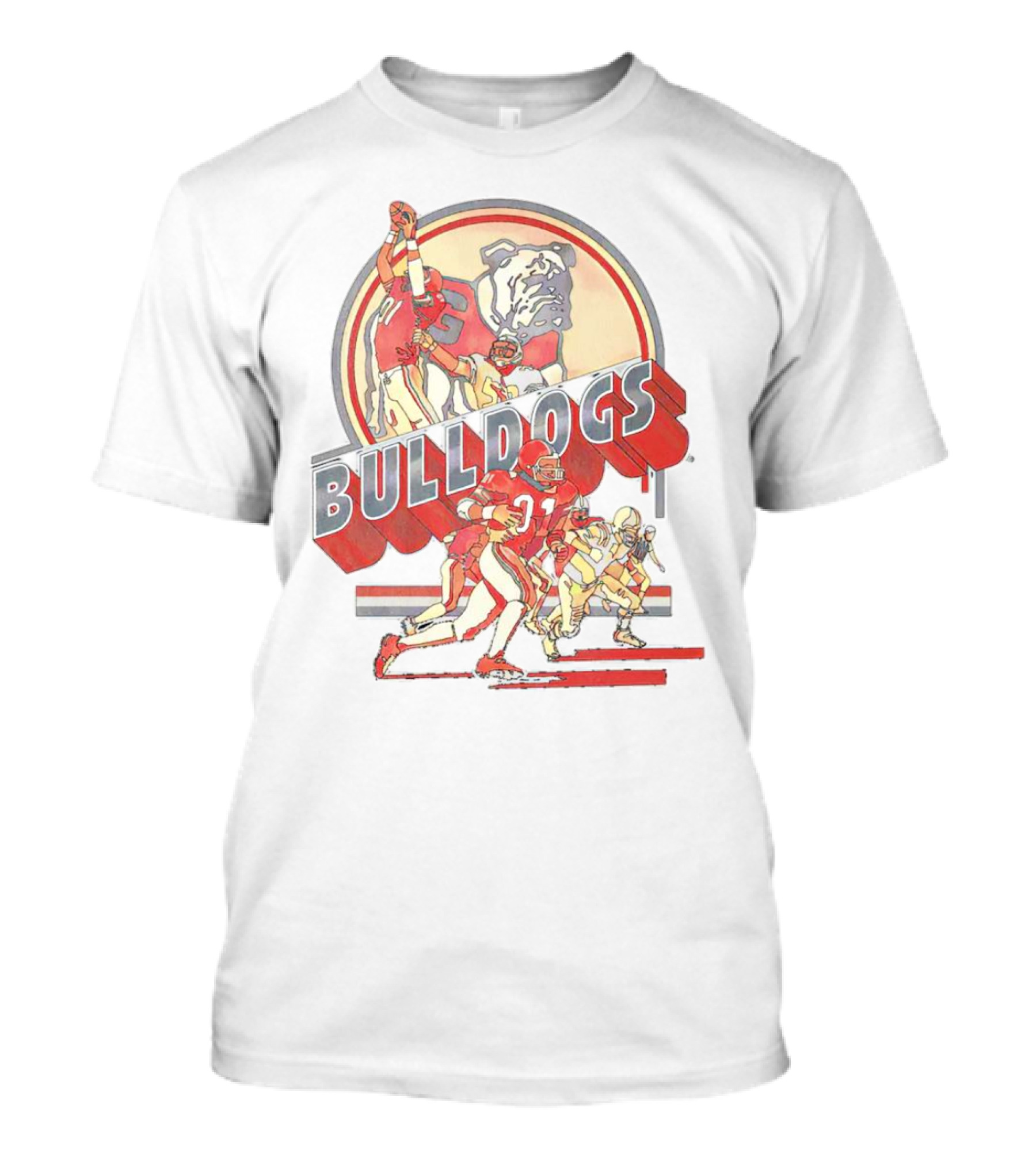 Georgia Bulldogs UGA Throwback Player Bulldogs Football T-Shirt