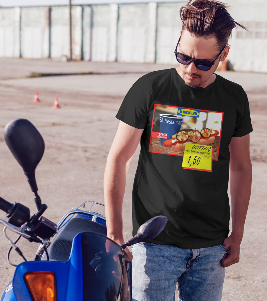 IKEA Hotdog Gratis Nachfüllen Mit Erfrischungsgetränk 1,50 Euro T-Shirt