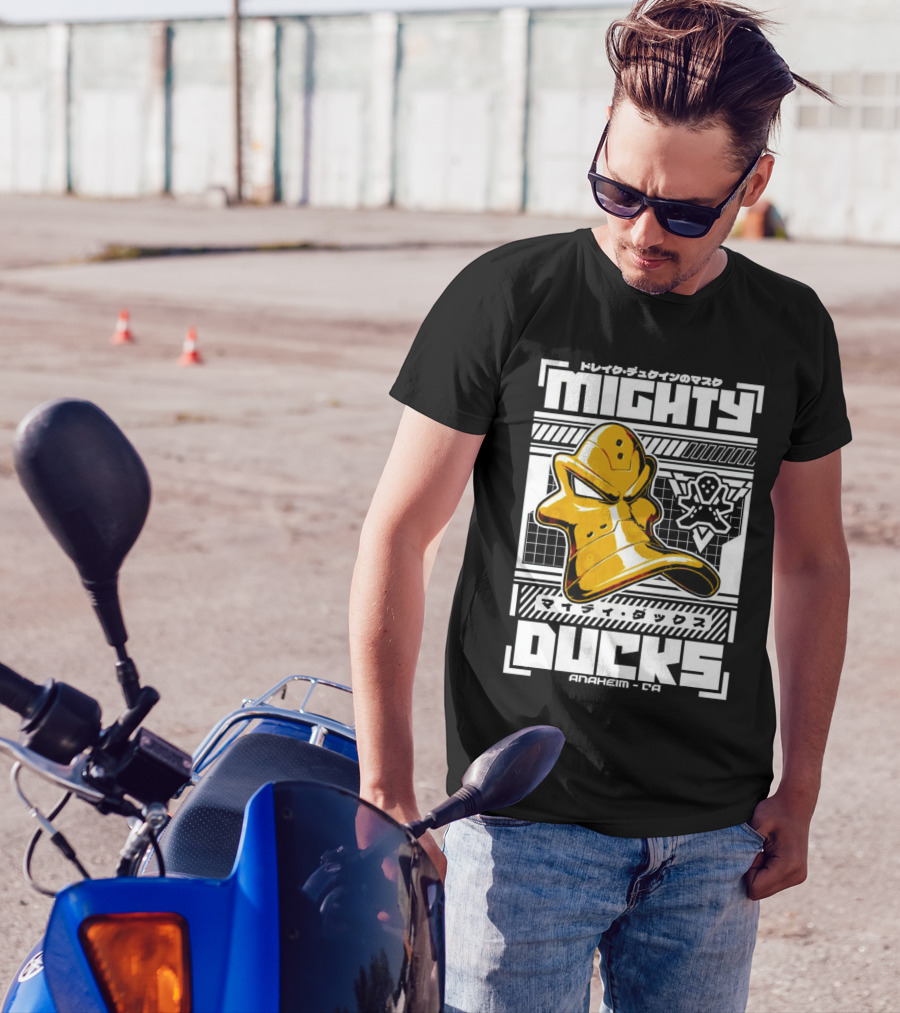 Mighty Ducks Anaheim CA Hockey Mask T-Shirt
