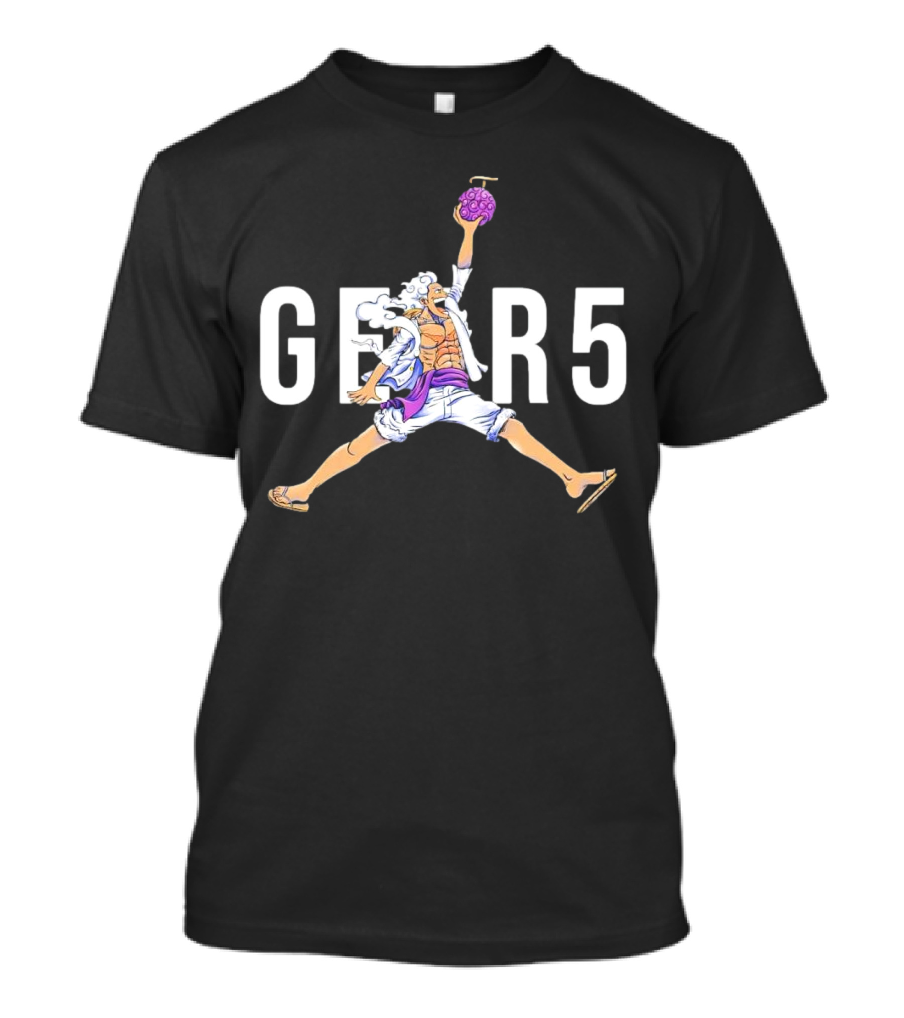 Gear 5 One Piece Jumping Character With Devil Fruit T-Shirt