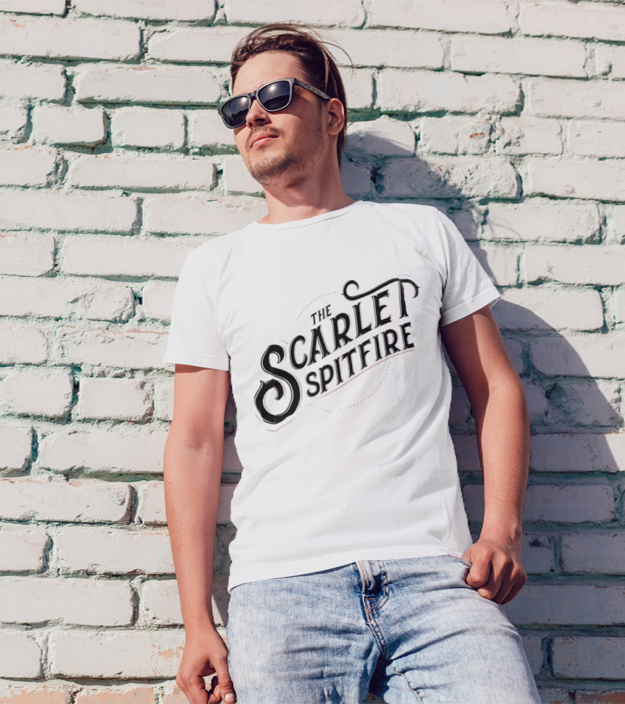 The Scarlet Spitfire Bold Vintage Typography T-Shirt