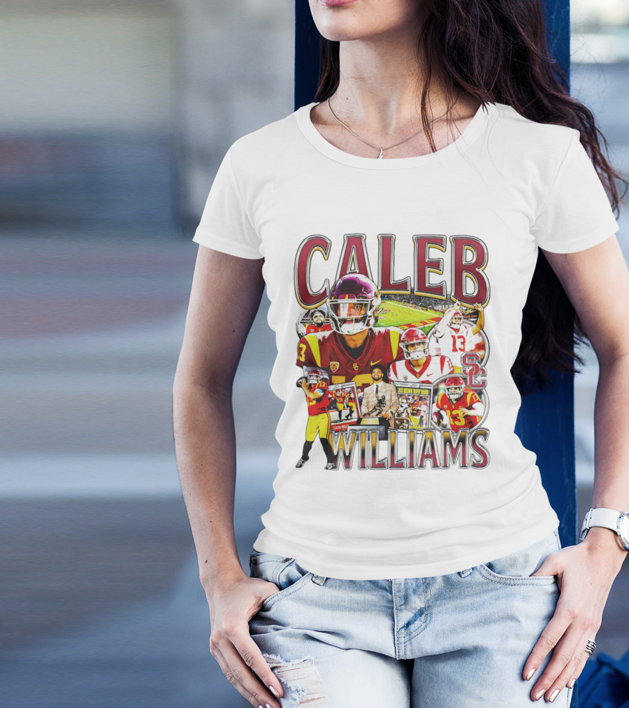 Caleb Williams USC Trojans Football Collage With SC T-Shirt