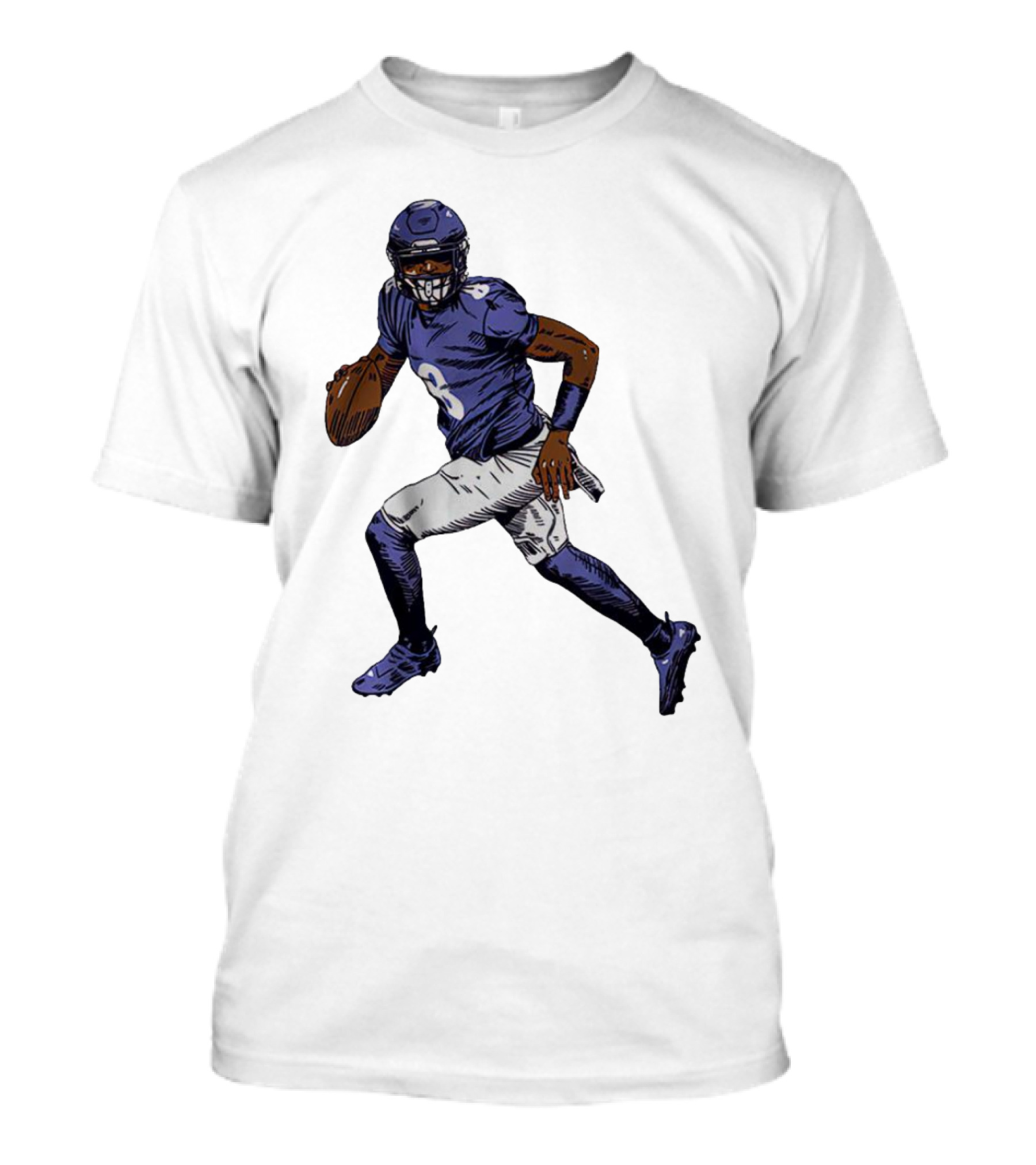 Lamar Jackson Baltimore Ravens Superstar Signature Pose T-Shirt
