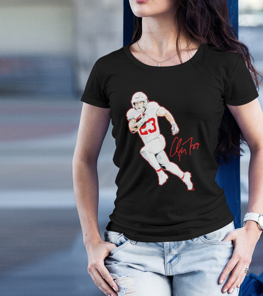 Christian McCaffrey 23 San Francisco 49ers Signature Pose T-Shirt