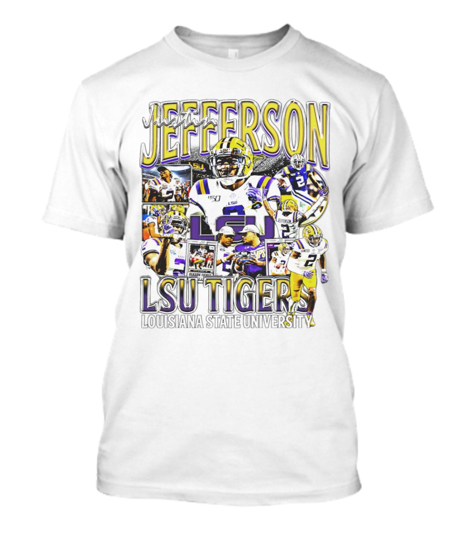 Justin Jefferson LSU Tigers Football Star Louisiana State University T-Shirt